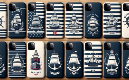 Best 11 Striped Phone Case with Classic Sailor and Navy Look